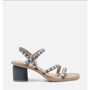 Lucky Brand Women’s 6 Pimae Bluestone Leather Slingback Heeled Sandals